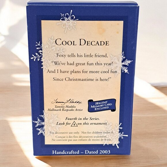 Hallmark Keepsake Christmas Ornament, 2003 Cool Decade Arctic Fox, NIB 4th - Picture 3 of 8